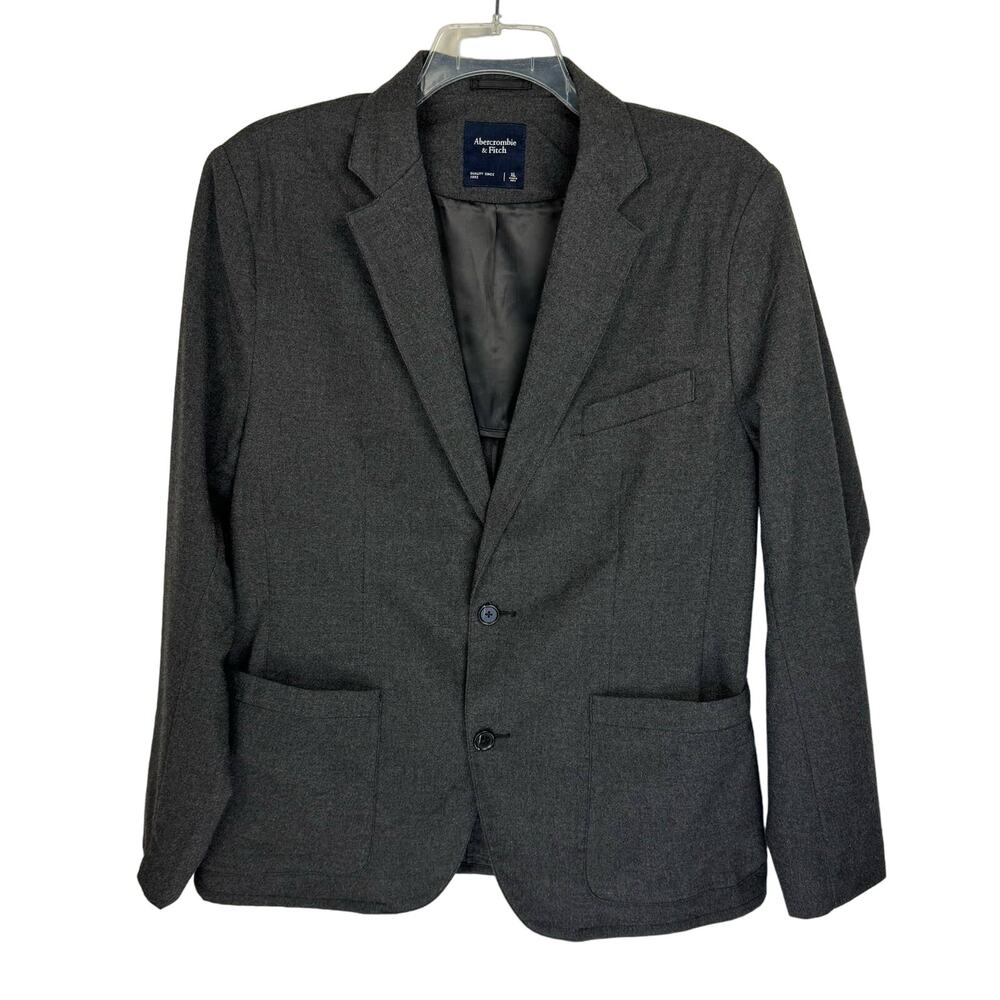 ABERCROMBIE & FITCH | Dark Gray Single Breasted‎ Classic Blazer | Men's XL